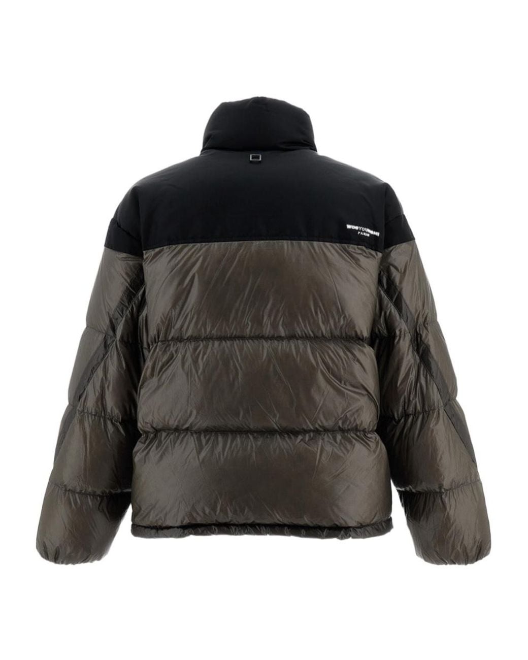 Wooyoungmi Black Two-Tone Down Jacket for men