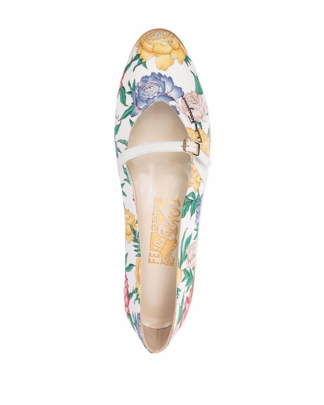 Ferragamo Multicolor Printed Pattern Flat Shoes
