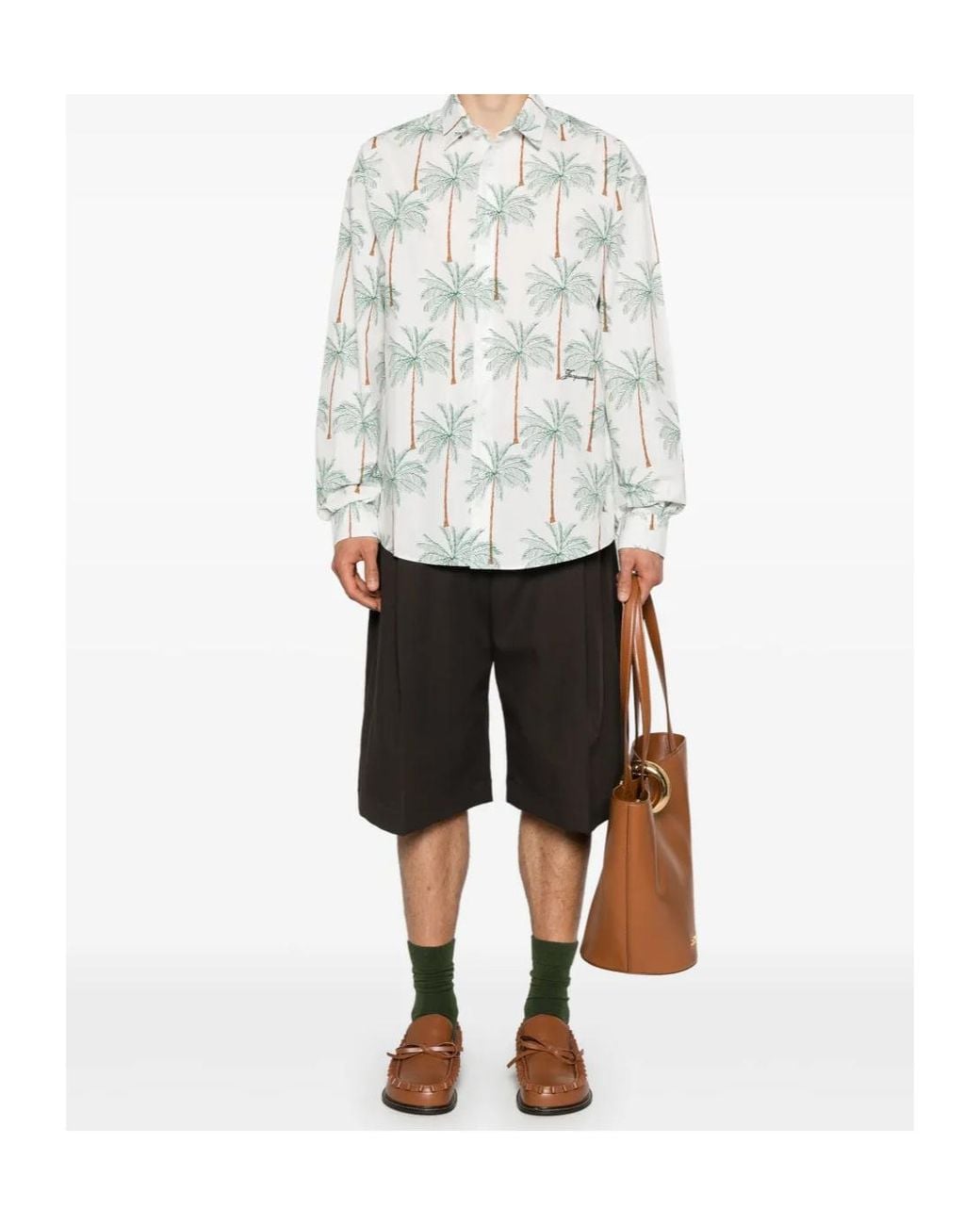 Jacquemus White La Chemise Simon Buttoned Shirt for men