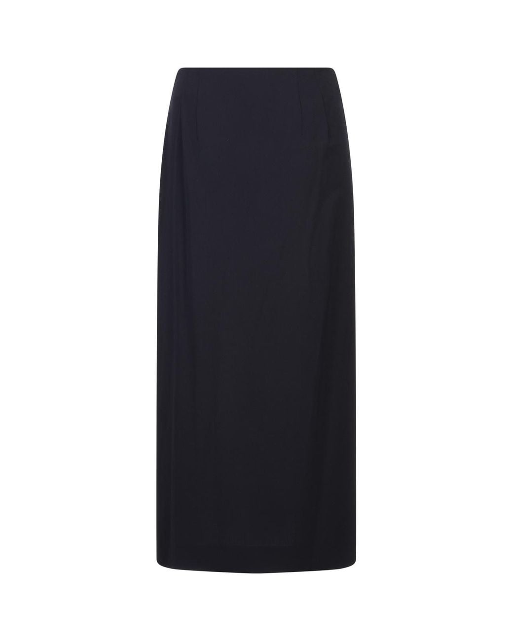 Moschino Blue Side-Pleated Skirt