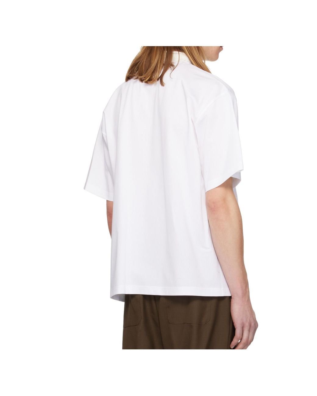 Sacai White Zip-Detail Polo Shirt for men