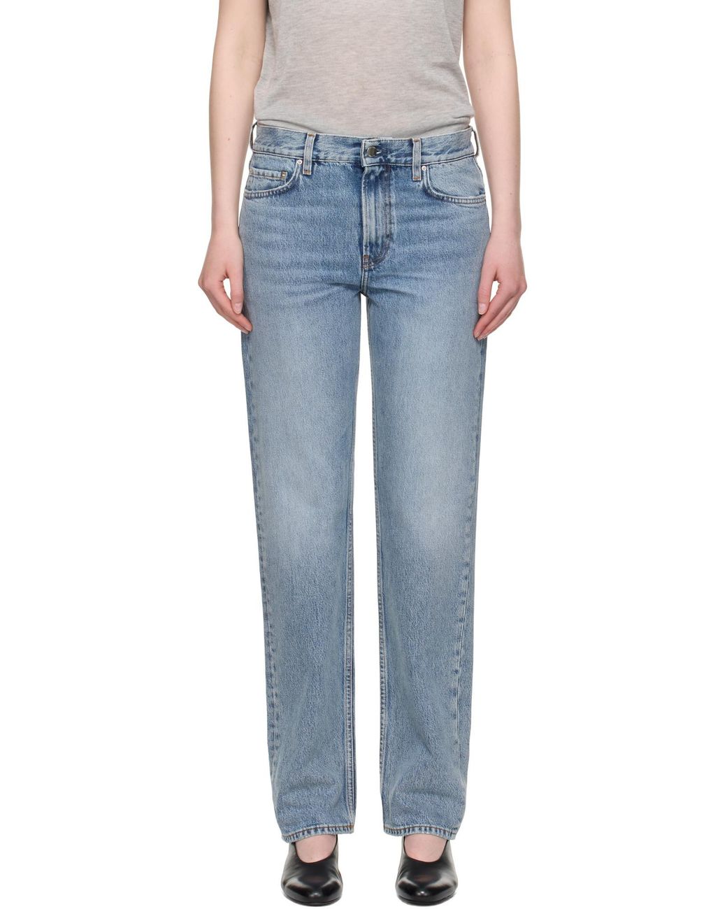 Totême Blue Totême Low Straight Jeans