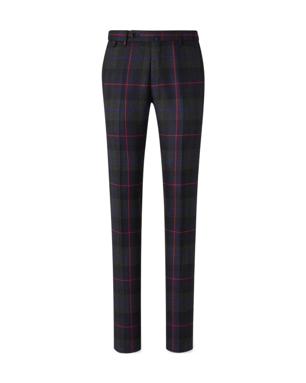 Pt Pantaloni Blue Checked Dress Trousers for men