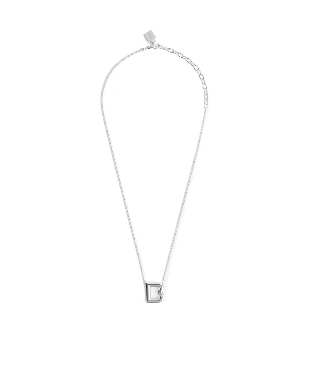 Balenciaga White B Necklace for men