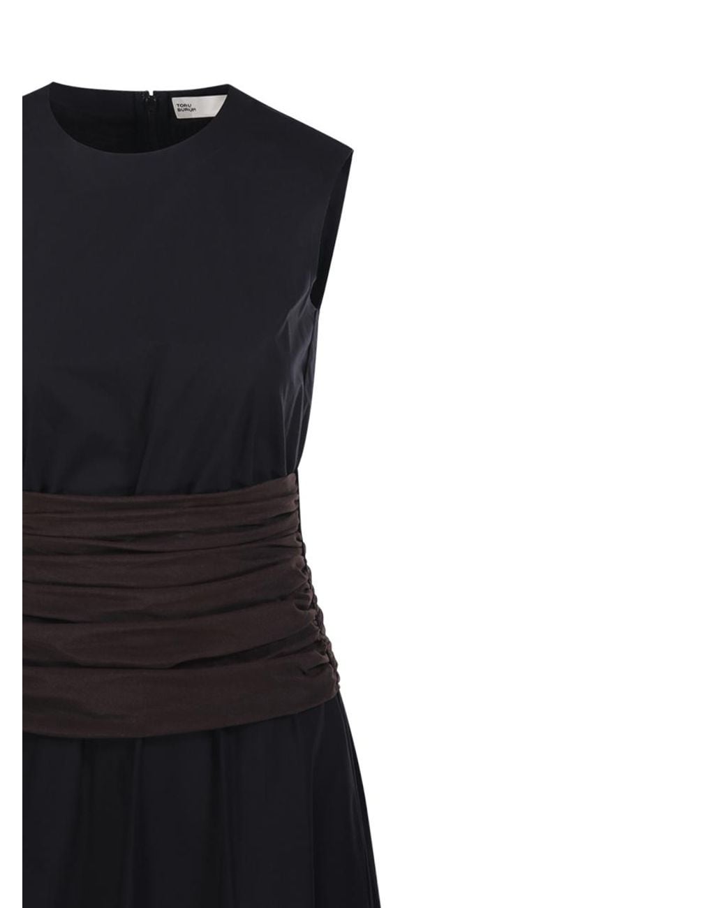 Tory Burch Black トリーバーチ ルーシュドウエスト アシンメトリードレス