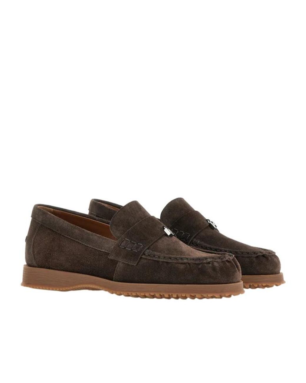 Hogan Brown Traditional Loafers