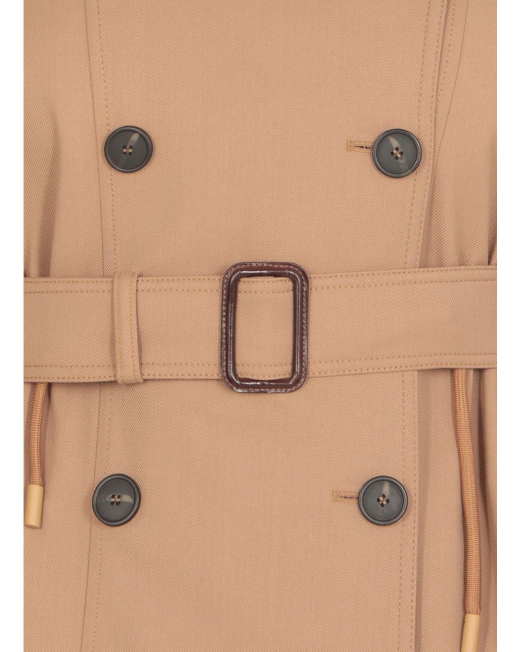 Weekend by Maxmara Natural Double-Breasted Belted Coat
