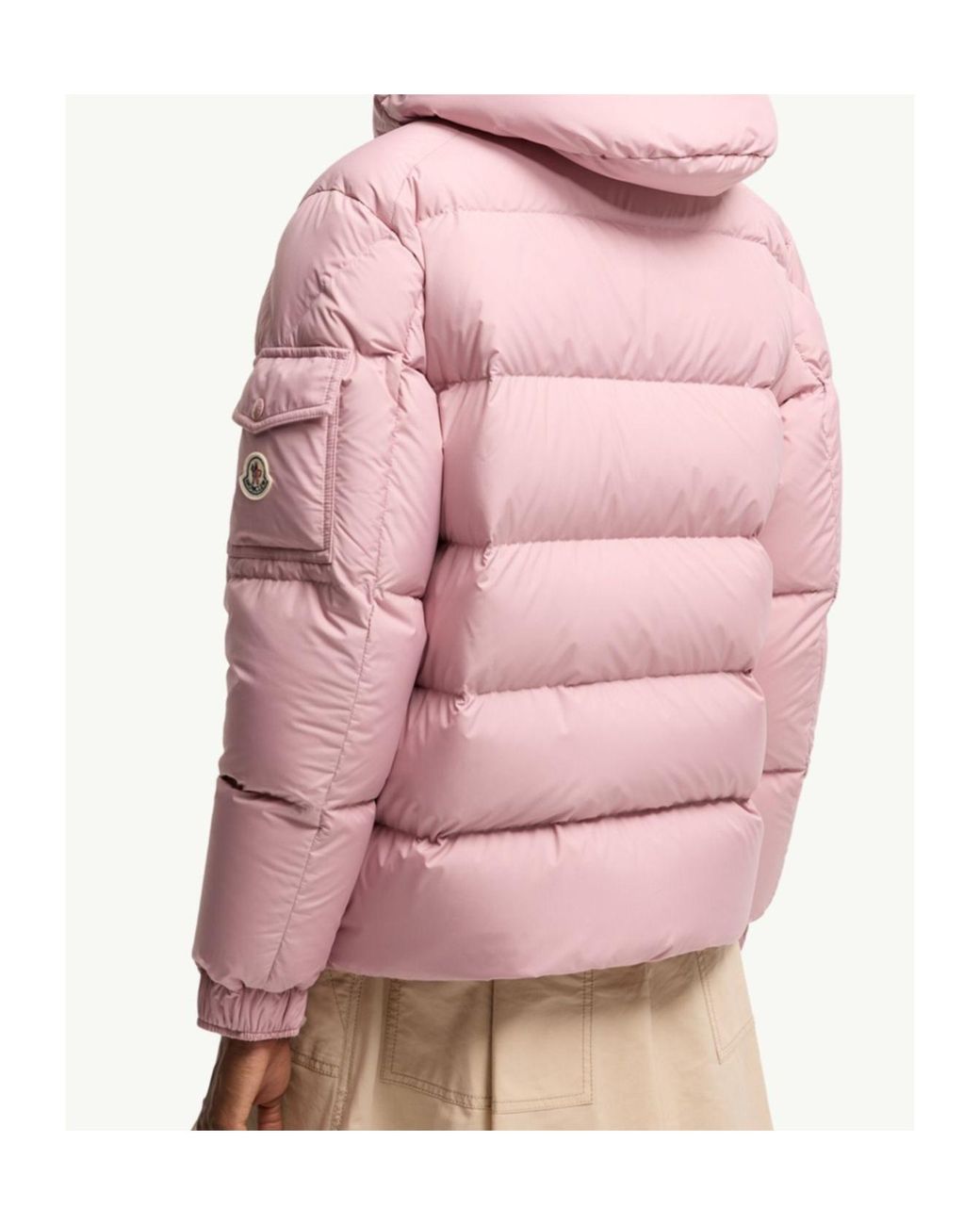 Moncler Pink Maya 70 Hooded Short Puffer Jacket