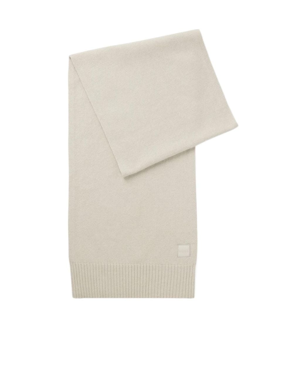 Boss White Akaio Scarf for men