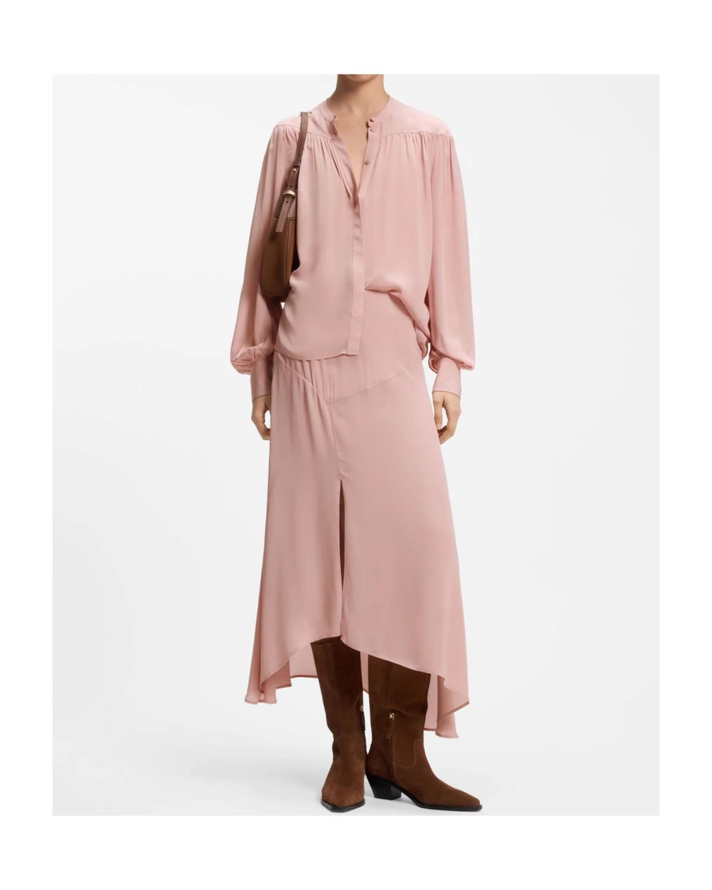 Boss Pink Relaxed-Fit Blouse