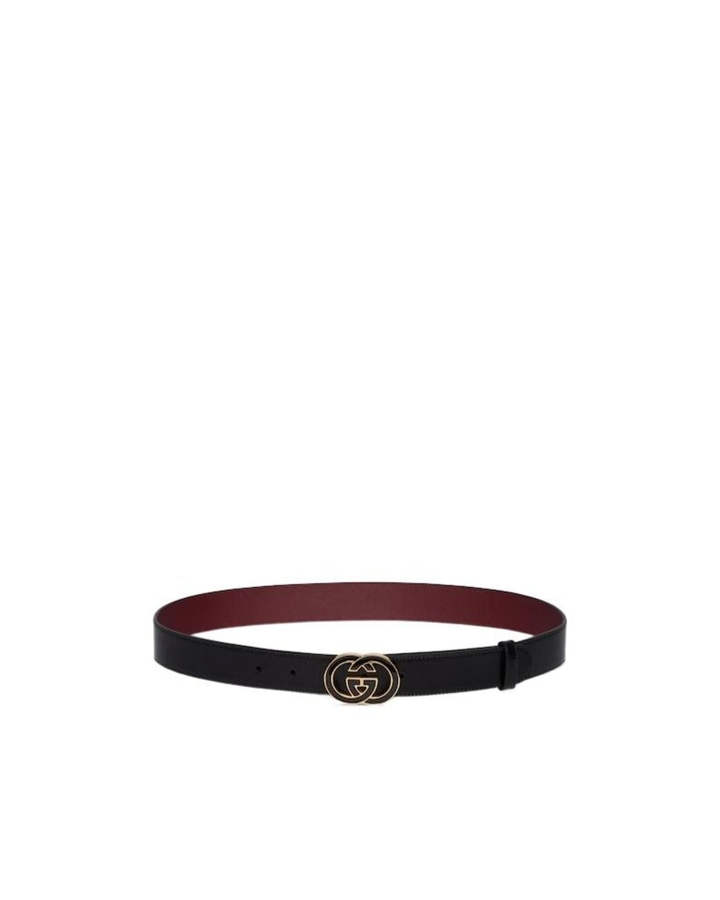 Gucci White Interlocking G Buckle Belt