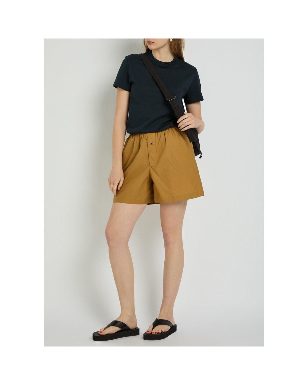 Moncler Black Cotton Short-Sleeve T-Shirt