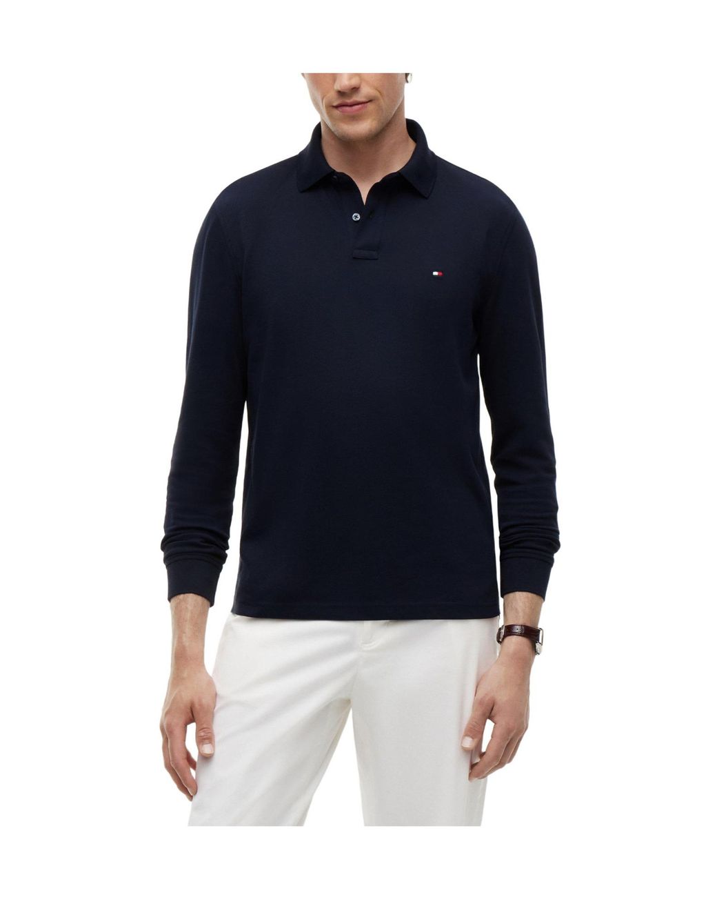 Tommy Hilfiger Blue Long Sleeve Polo Shirt for men