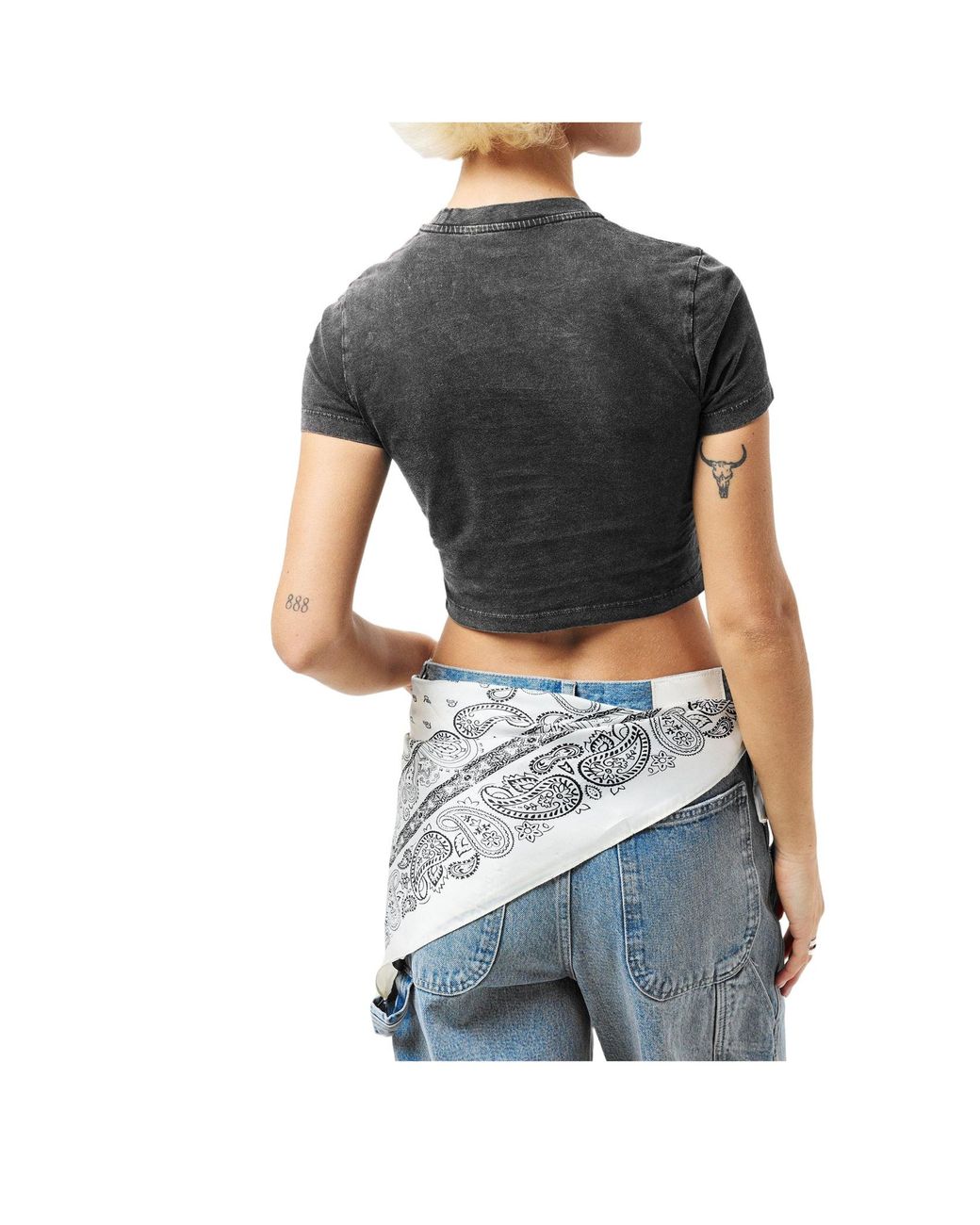 Off-White c/o Virgil Abloh Gray Crew Neck Short-Sleeve Body
