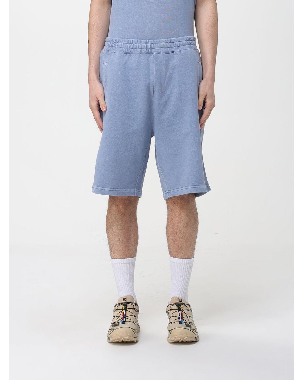 Carhartt Blue Logo Patch Sweat Shorts for men