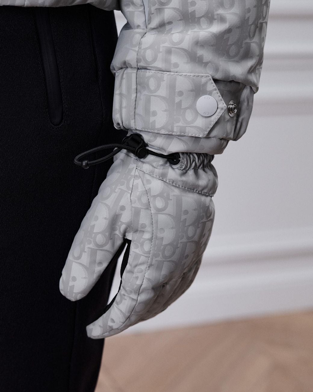 Dior White Gants De Ski Oblique Alps