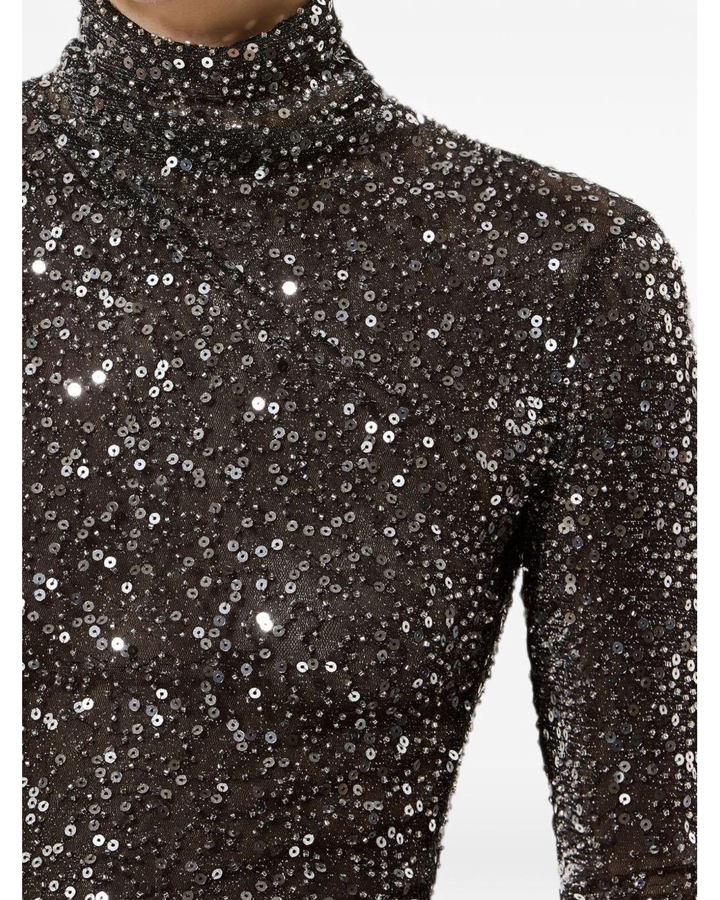 Isabel Marant Black Bead-Embellished Top