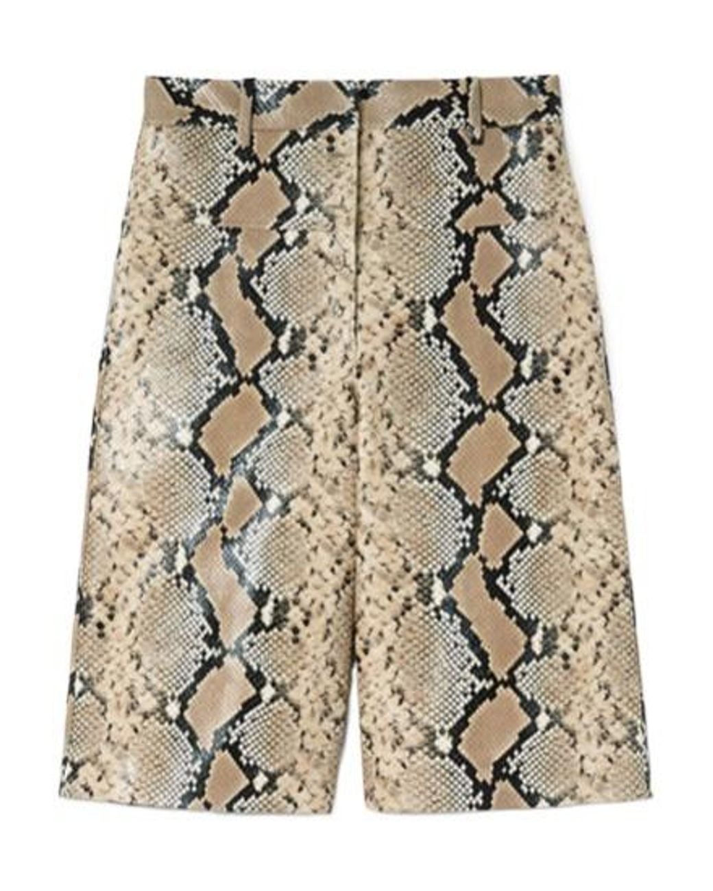 Jil Sander Natural Python Printed Bermuda Shorts