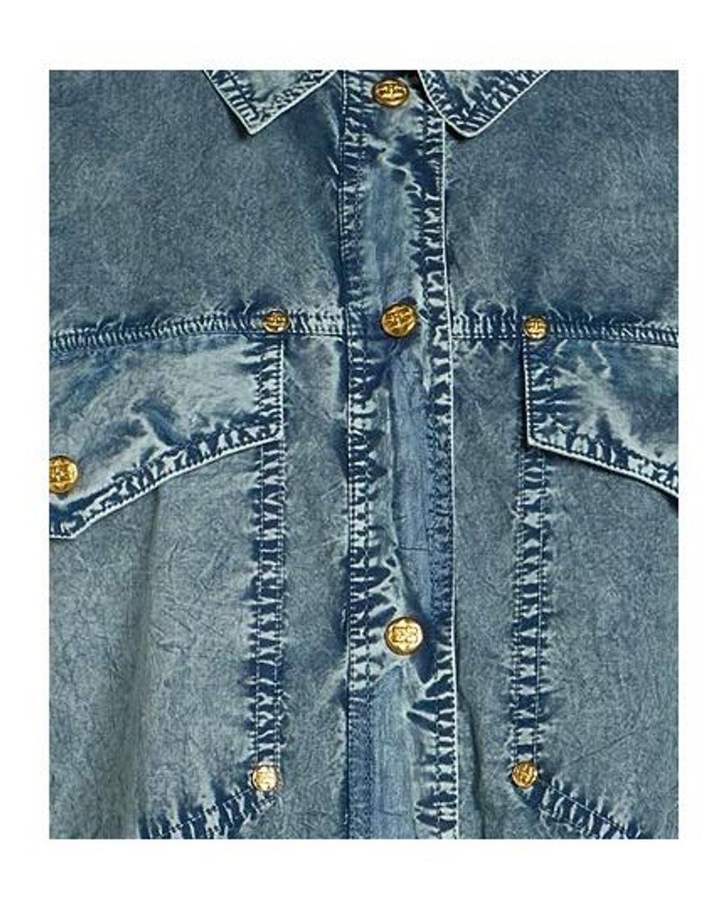 Ganni Blue Classic Denim Shirt