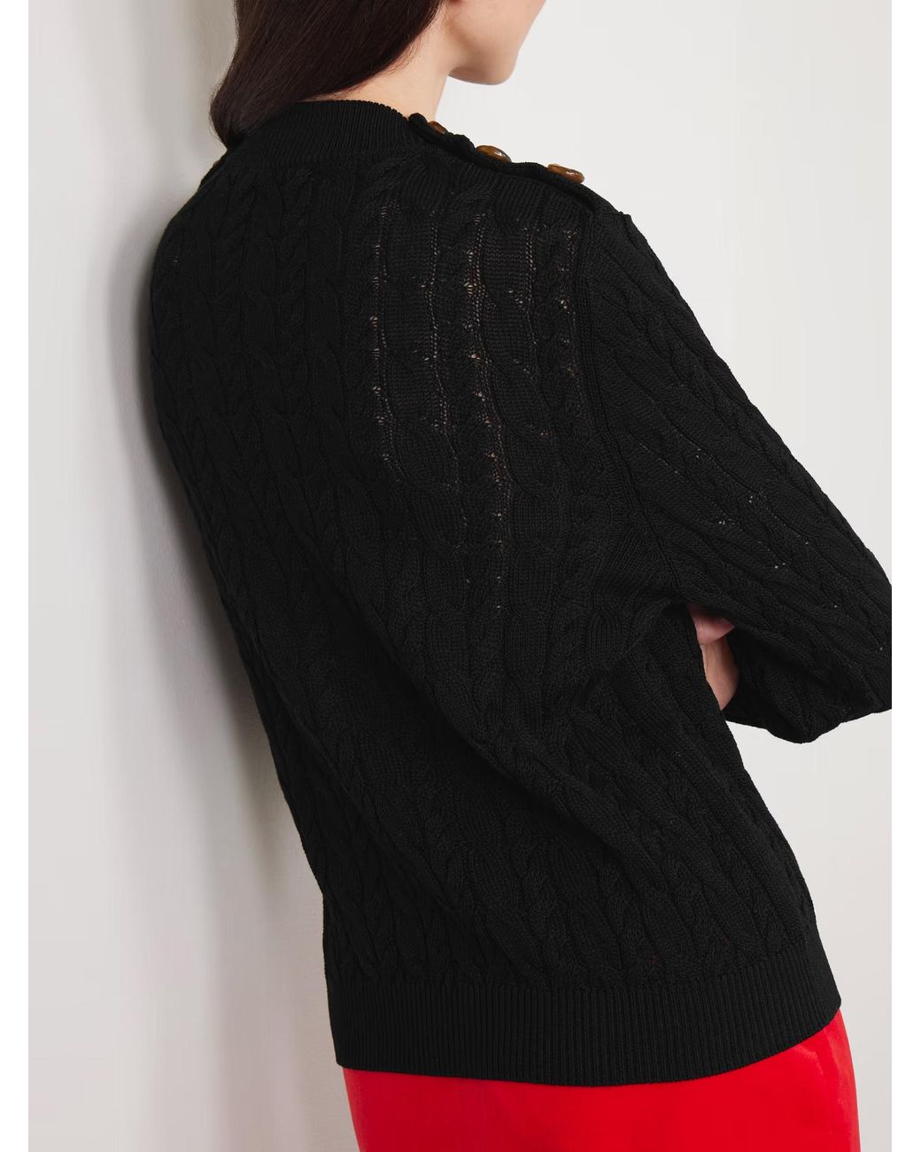 Blazé Milano Black Cable Knit Sweater