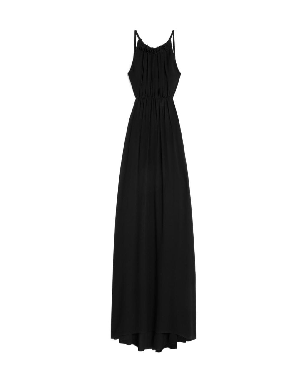 Céline Black Long Open Back Dress
