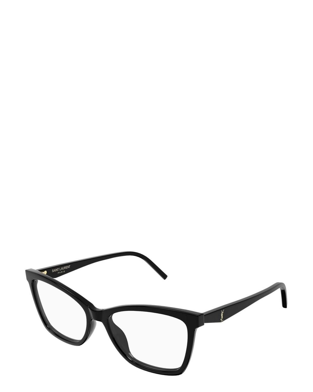 Saint Laurent White Full-Rim Non-Prescription Glasses
