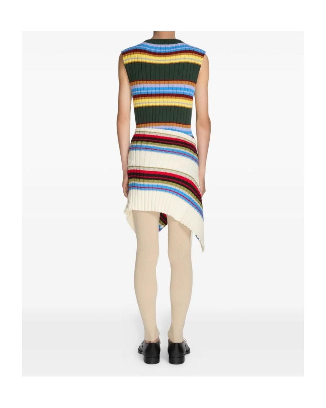 Dries Van Noten Yellow Striped Knitted Vest