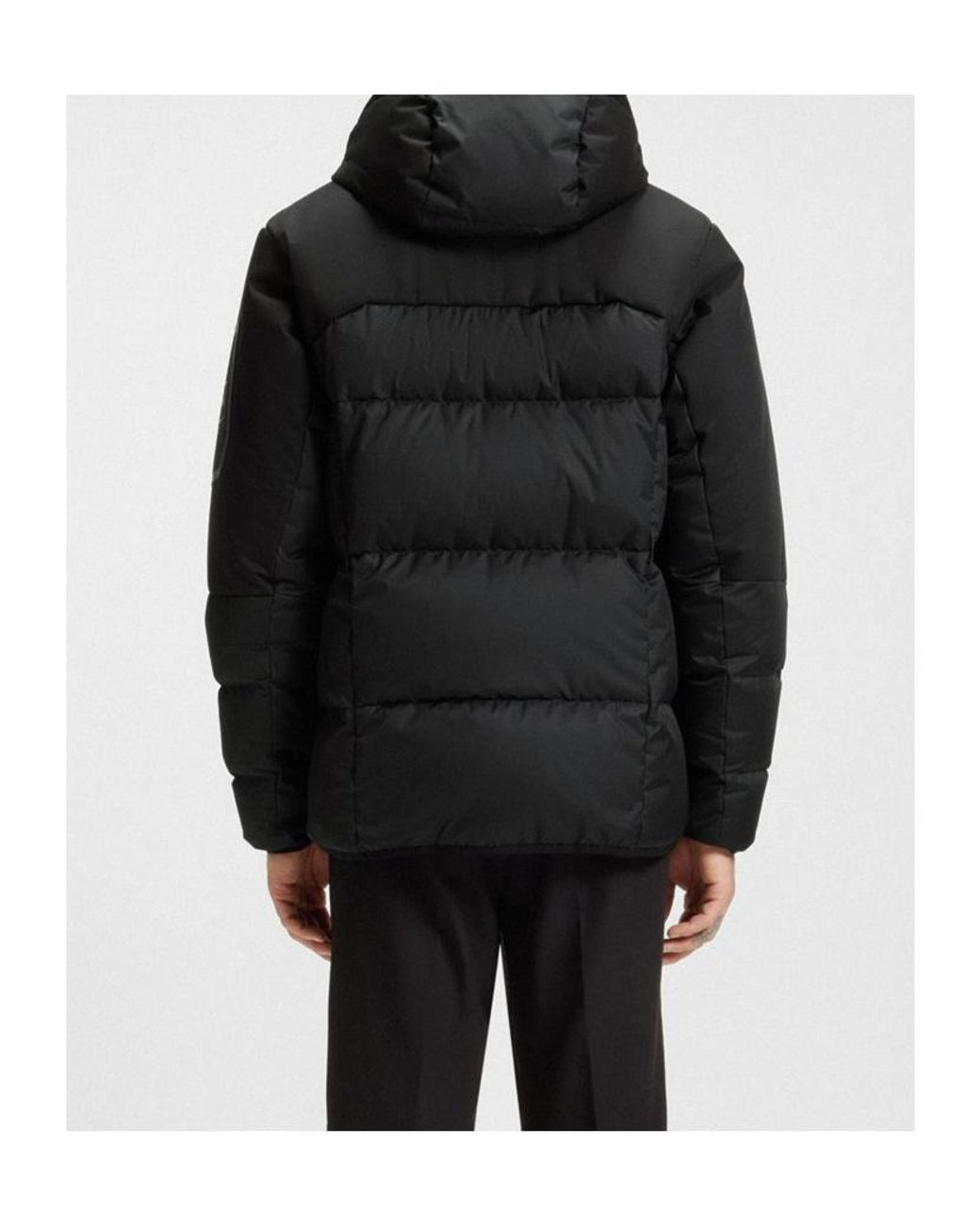 Boss Black Hooded Padded Jacket for men