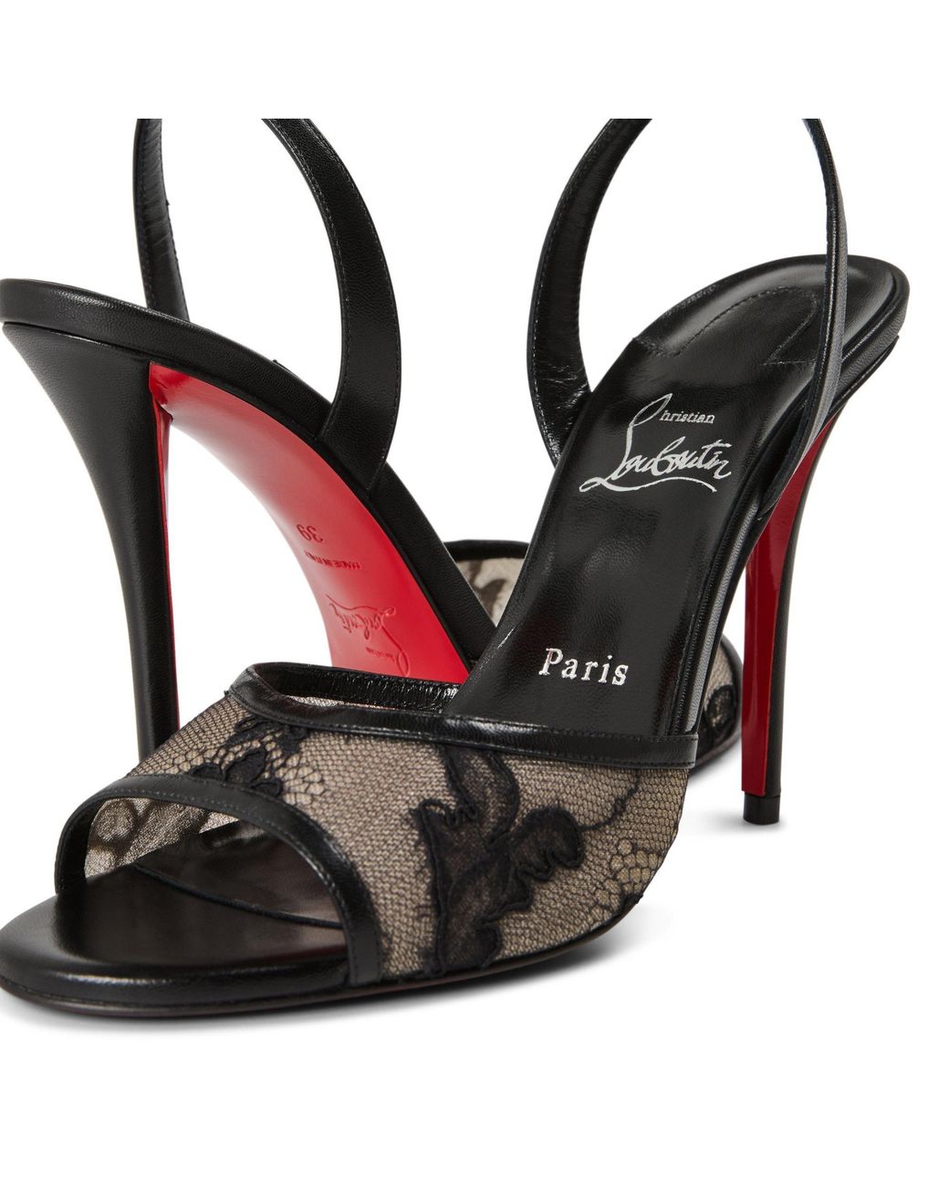 Christian Louboutin Black Solid Color Highheeled Shoes