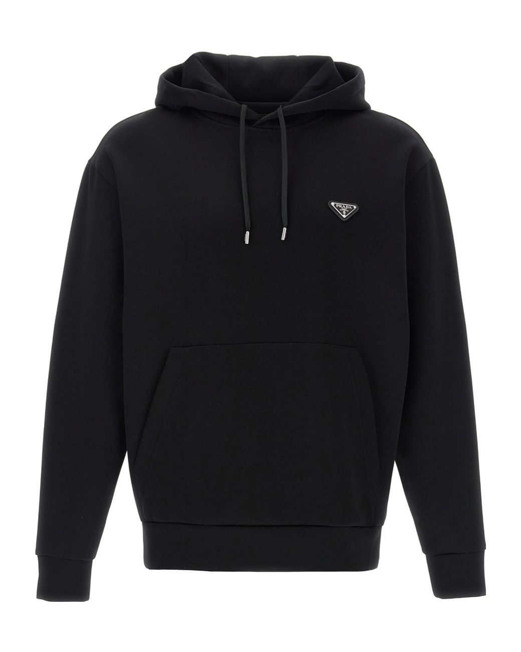 Prada Blue Technical Cotton Hoodie for men