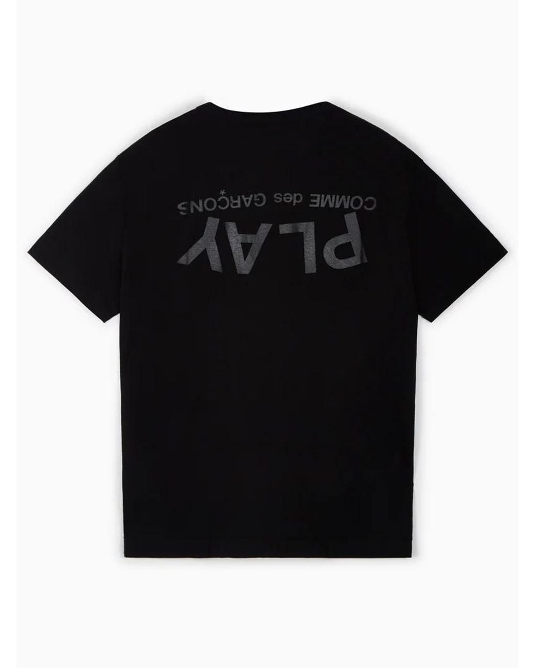 COMME DES GARÇONS PLAY Black Short-Sleeved T-Shirt for men