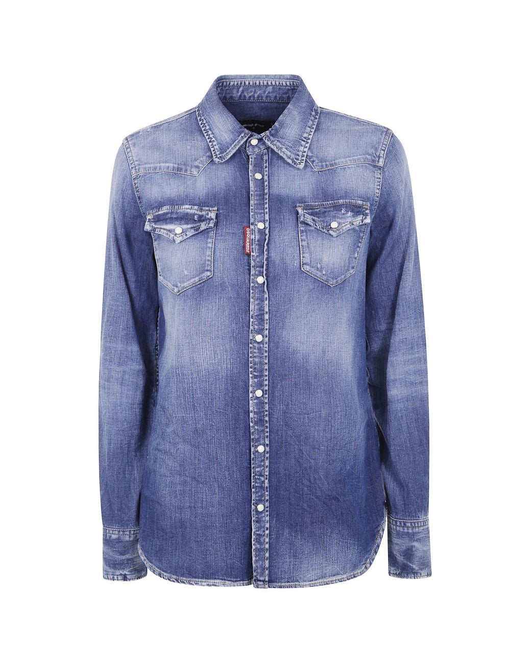 DSquared² Blue Long-Sleeved Denim Shirt