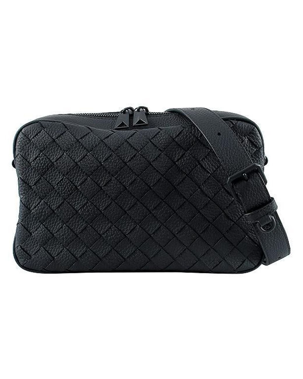 Bottega Veneta White Intreccia Small Camera Bag
