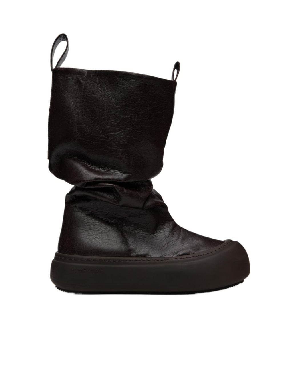 Yume Yume Black Ruched Mid-Calf Chelsea Boots for men