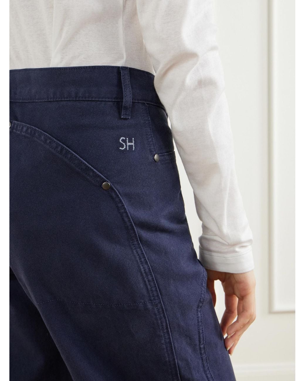 Still Here Blue Supply Paneled Mid-Rise Straight-Leg Jeans