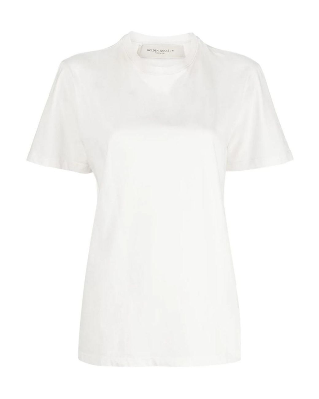 Golden Goose Deluxe Brand White Logo Patch Crewneck T-Shirt
