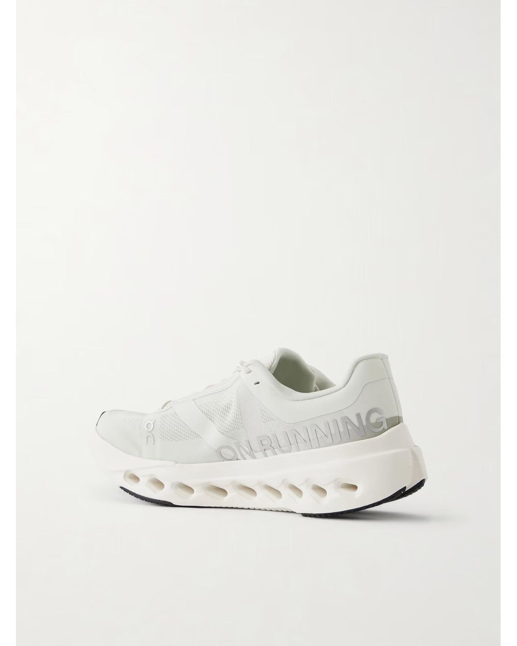 On Shoes Gray Rubber-Trimmed Mesh Sneakers