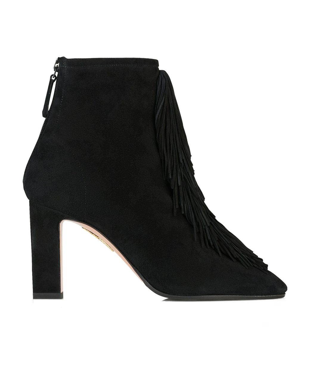 Aquazzura Black Gytane 85 Fringe Boots