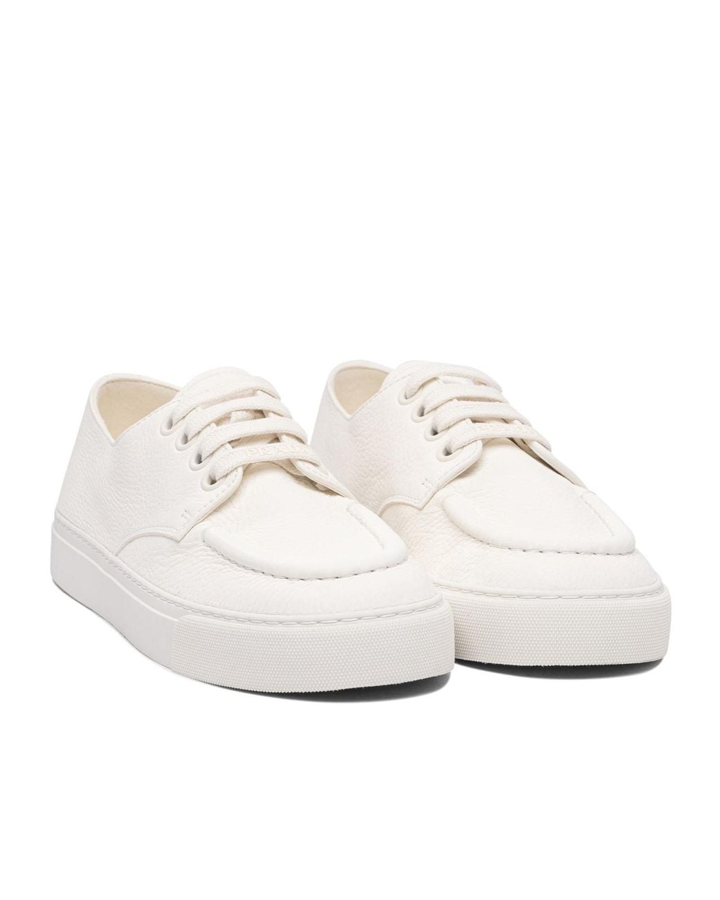 Prada White Leather Sneakers for men