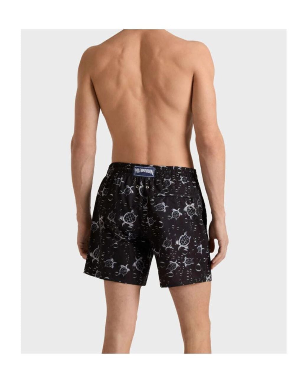 Vilebrequin Gray Bubble Turtles Swim Shorts for men