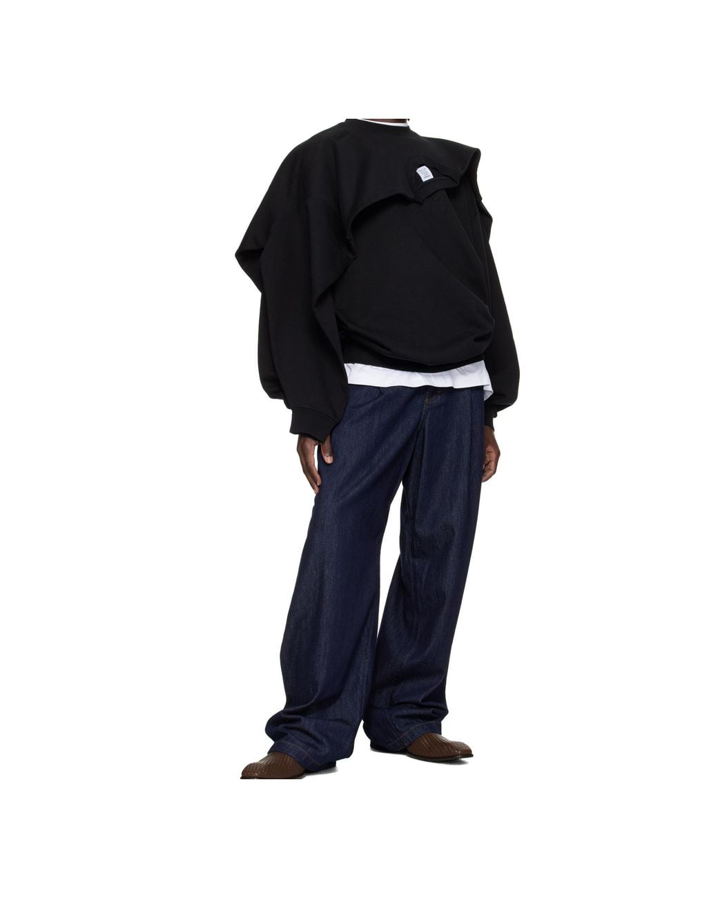 Vetements Blue Decorative Trim Sweatshirt for men