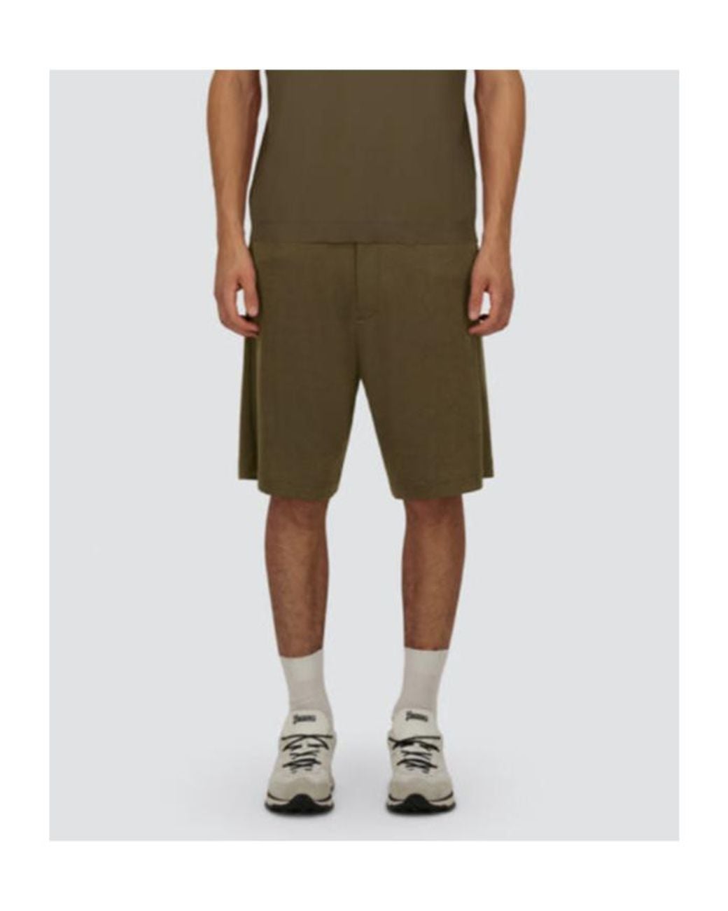 Herno Green Logo Plaque Bermuda Shorts for men