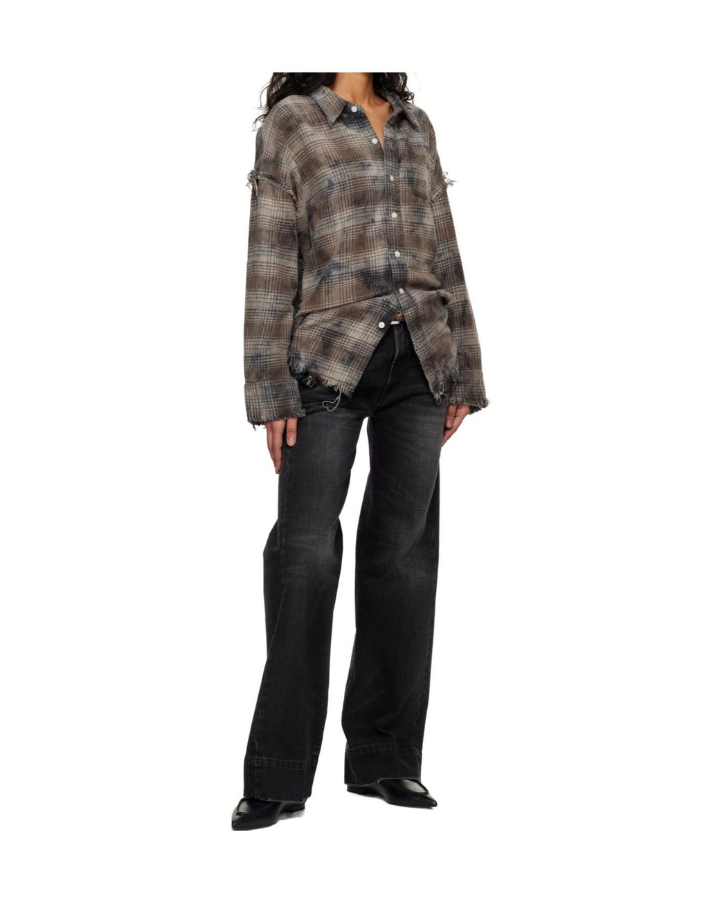 R13 Black Pauline Belt Loop Jeans