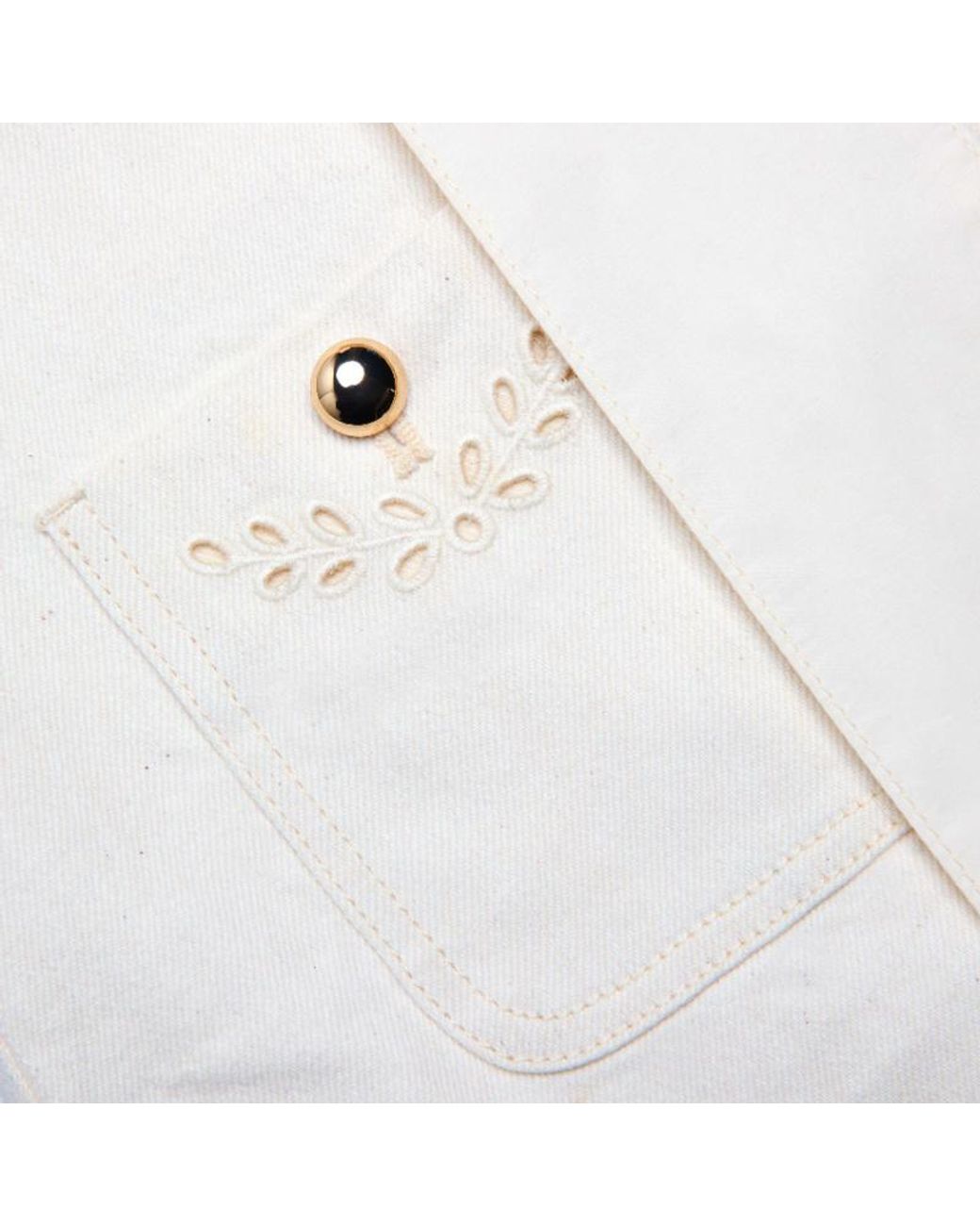 Self-Portrait White Bow-Detail Broderie-Anglaise Mini Dress