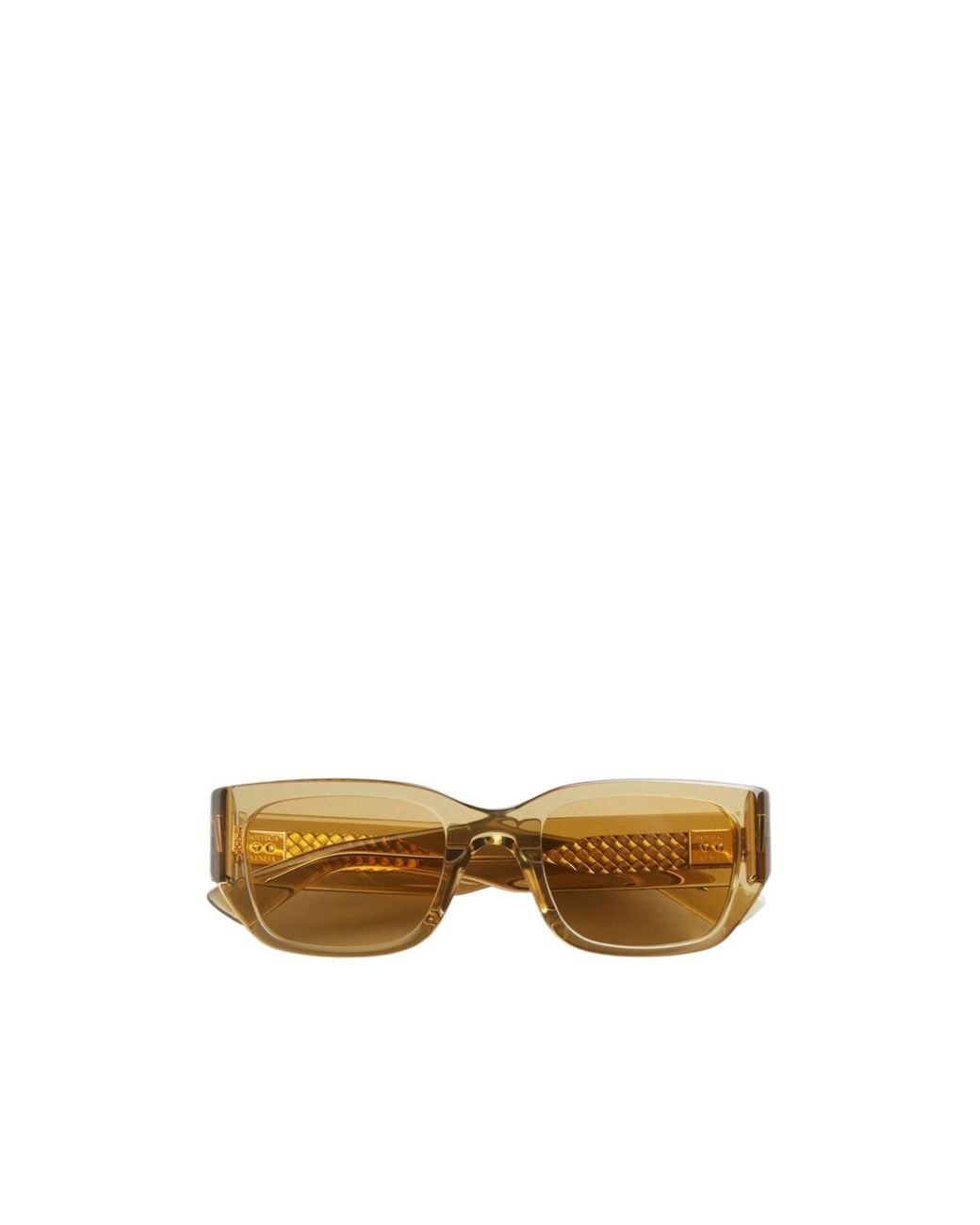 Bottega Veneta Multicolor Intrecciato Square Sunglasses for men