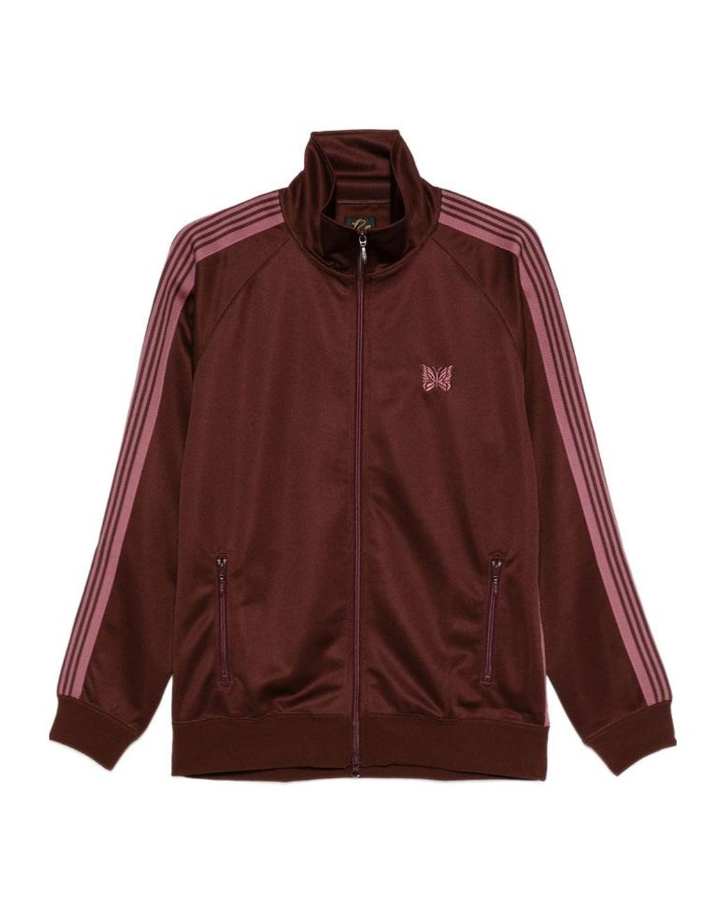 Needles Red Striped Zip Jacket for men
