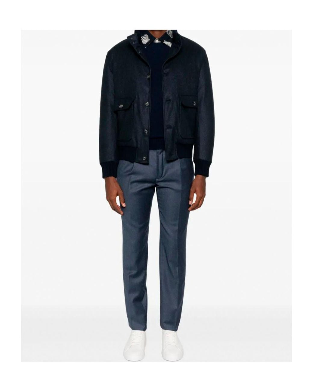 Barba Napoli Blue Barba Vermont Bomber Jacket for men