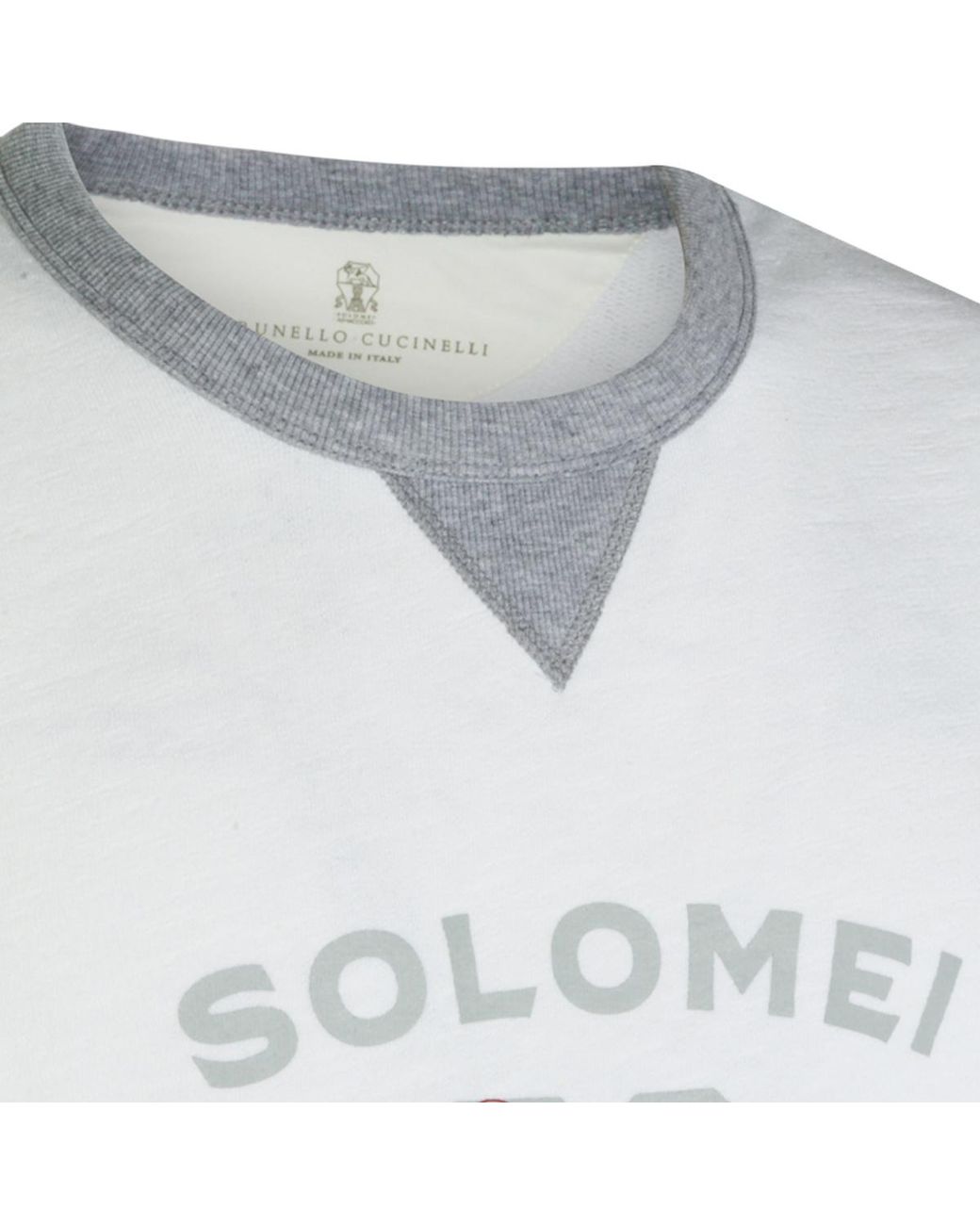 Brunello Cucinelli White Short Sleeved Crewneck T-Shirt for men