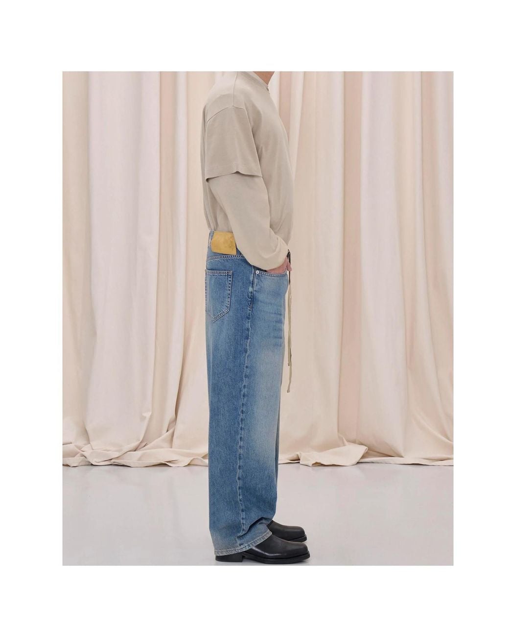 Haikure Blue Ray Wide-Leg Jeans for men