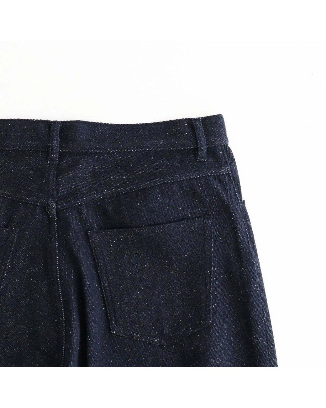 Auralee Blue Casual Trousers With Belt Loops